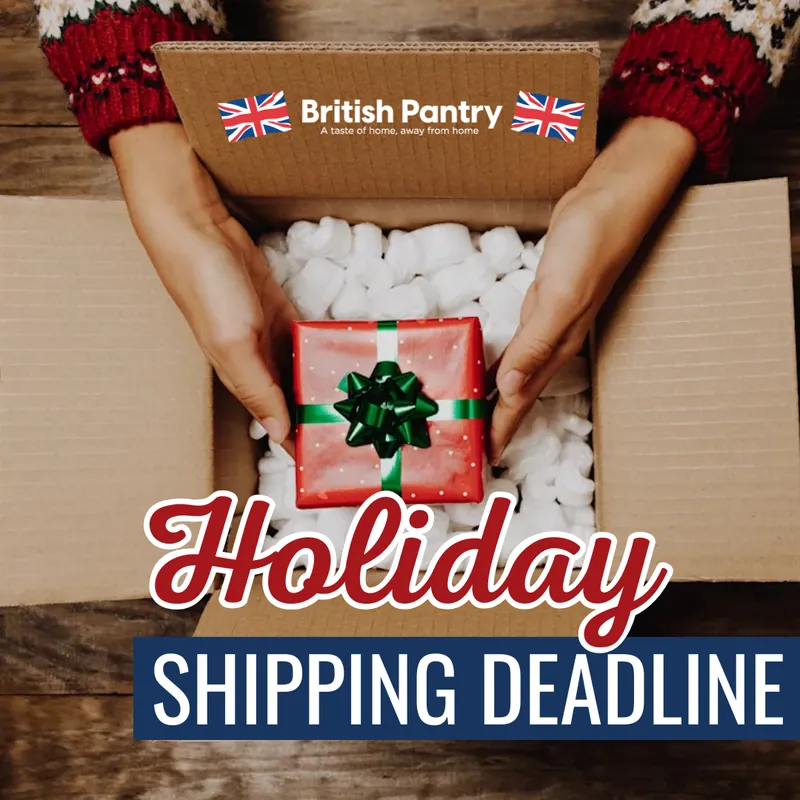 British Pantry holiday shipping deadline graphic