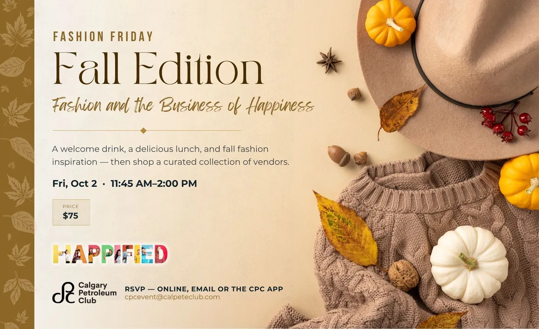 Fashion Friday Fall Edition event ad