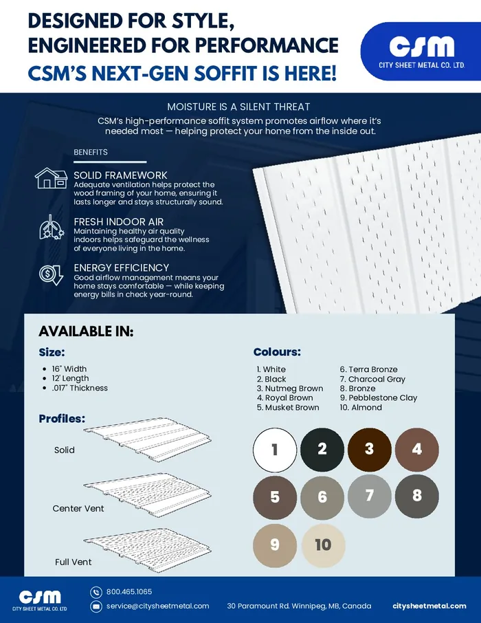 City Sheet Metal soffit sell sheet