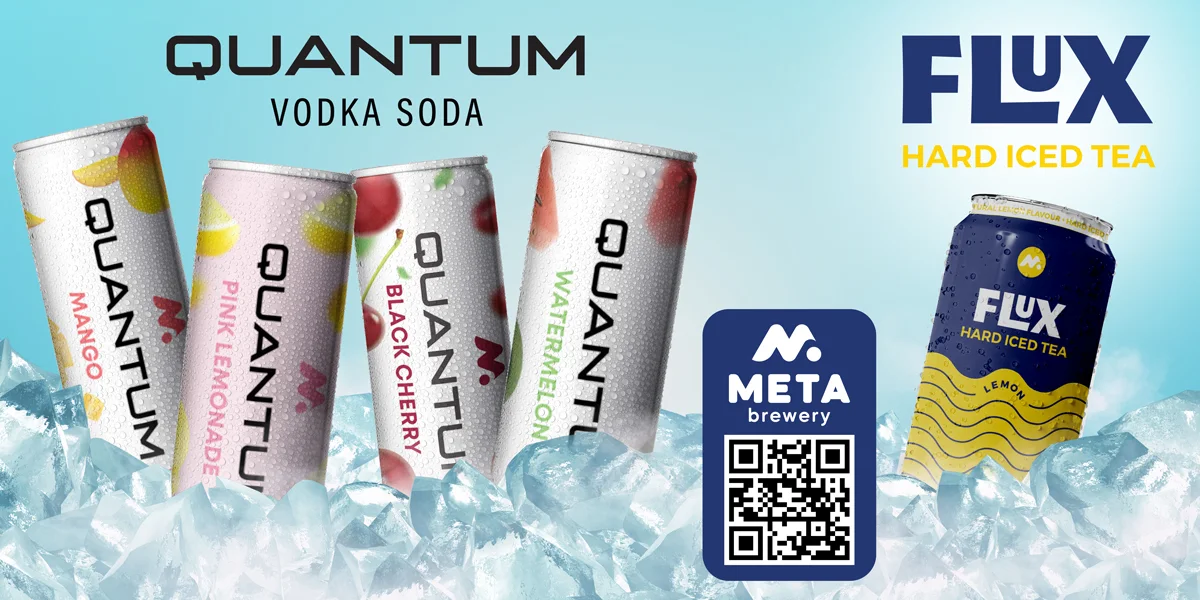 Quantum and Flux ready-to-drink banner