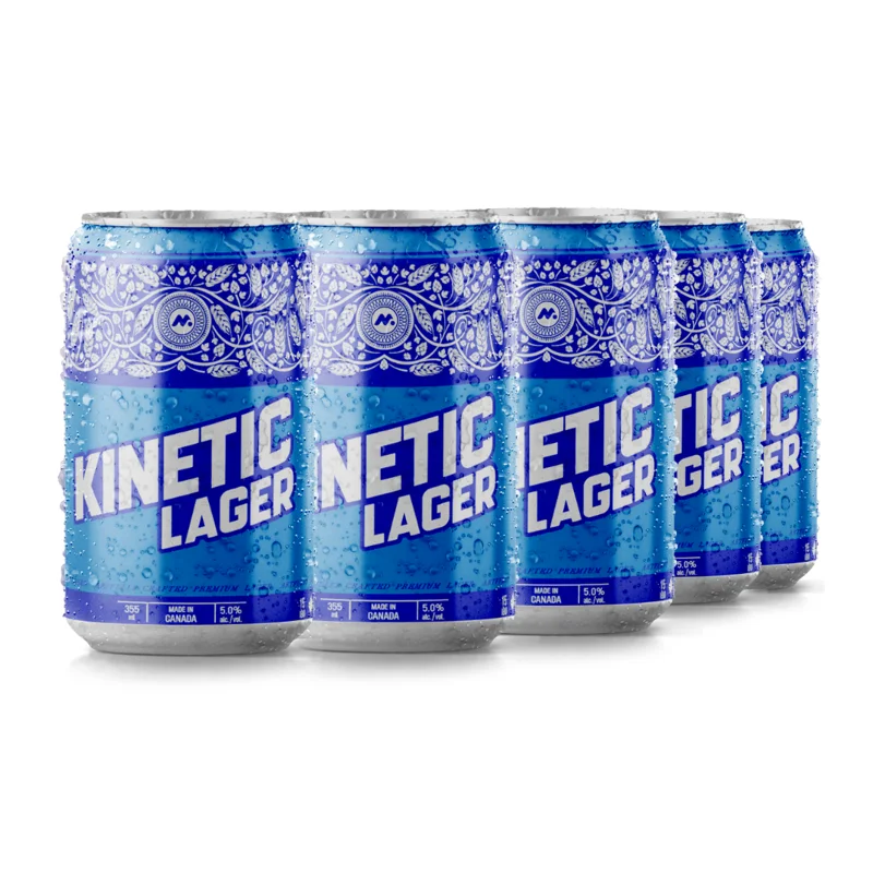 Kinetic Lager cans