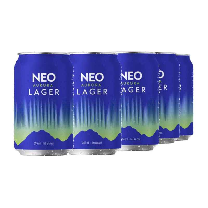 Neo Aurora Lager cans